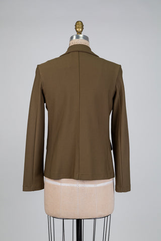 Blazer vert olive double boutonnage (S)
