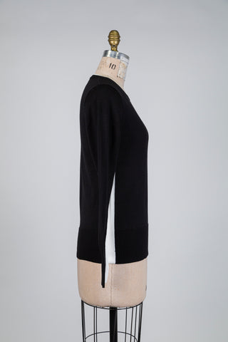 Chandail noir accent blanc (XS+S)
