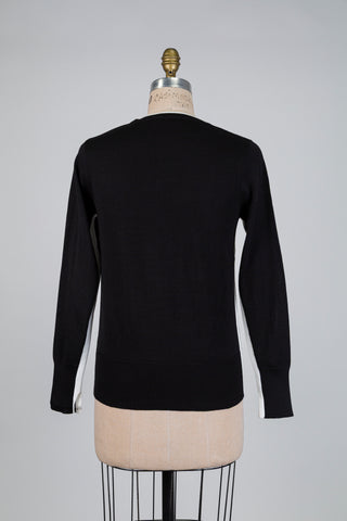 Chandail noir accent blanc (XS+S)