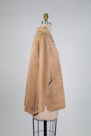 Golden suede-effect blouse (L)