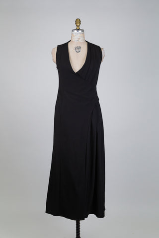 Robe cache-coeur à drapé tombant (XS)