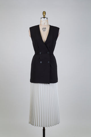 Duo jupe plissée et blazer sans manches (4-8-12)