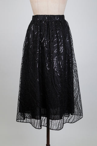 Black skirt with dancing sequins (6)
