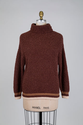 Chandail brun châtaigne en laine bouclée (6)