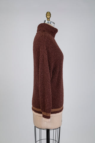 Chandail brun châtaigne en laine bouclée (6)