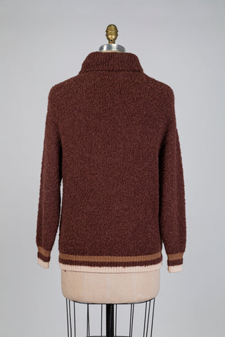 Chandail brun châtaigne en laine bouclée (6)