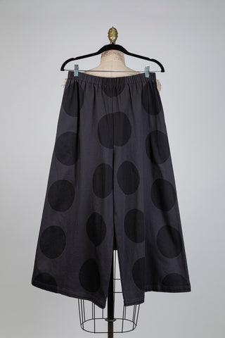 Pantalon macropois gris à jambe large (S)