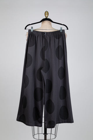 Pantalon macropois gris à jambe large (S)