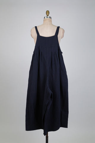 Salopette oversized marine à rayures (S)