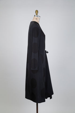 Robe gris carbonne macro pois (S)