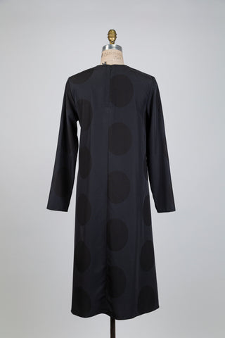 Robe gris carbonne macro pois (S)