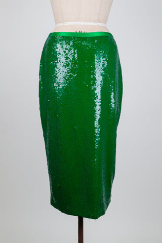 Jupe crayon vert désir (6/8)