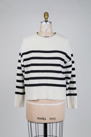 Chandail mérinos crème à rayures noires (6)