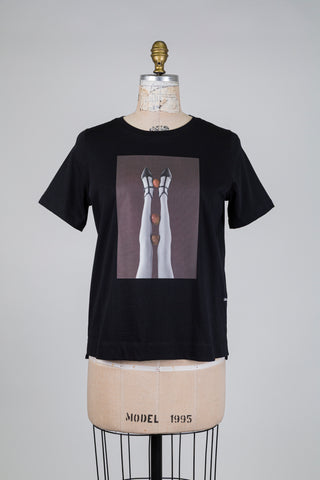 T-shirt noir talons & pommes (4+6)