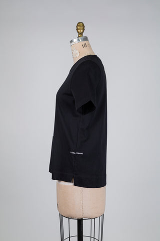 T-shirt noir talons & pommes (4+6)