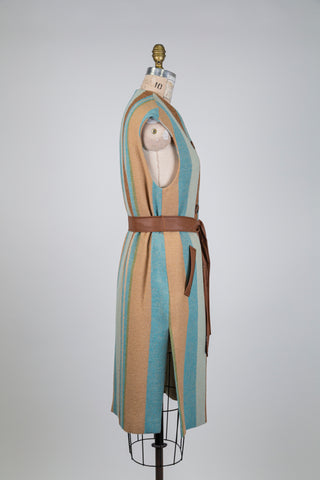 Veste à rayures accents faux cuir (6+8)