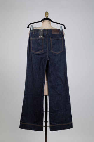 Pantalon denim à coutures contrastantes (6+8)