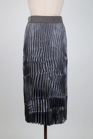 Jupe plissée argentée façon Gatsby (8+12)