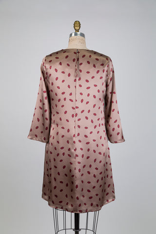 Robe trapèze en soie bisous (4 à 12 + 16)