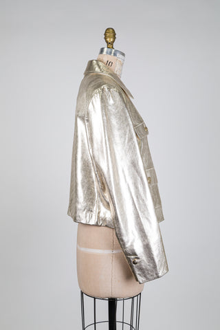 Gold Attitude leather jacket (sizes 4-6-12-14)
