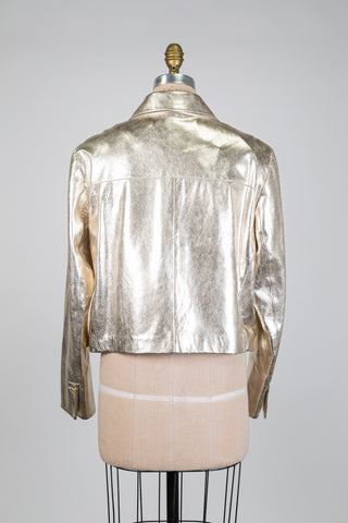 Gold Attitude leather jacket (sizes 4-6-12-14)