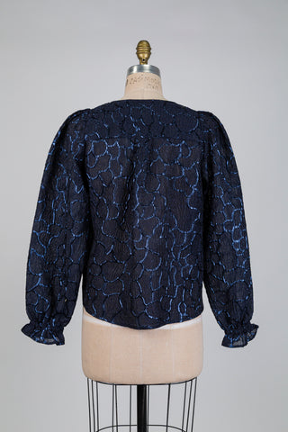 Blouse en lurex bleu céleste (6)