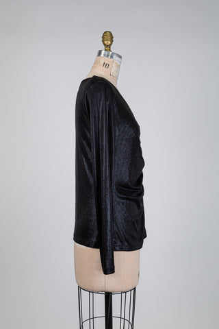 Black satin gathered sweater (12)