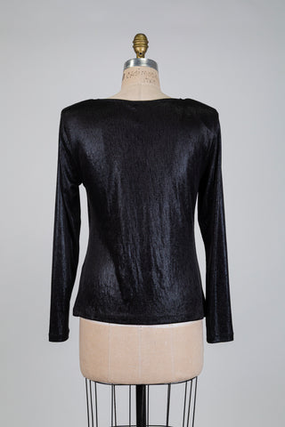 Black satin gathered sweater (12)