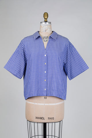 Blue double-striped blouse (12)