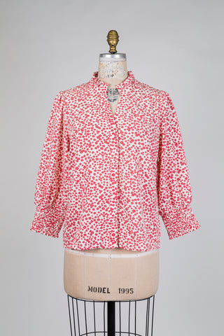 Red and cream floral blouse (10)