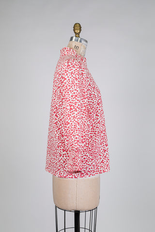 Red and cream floral blouse (10)