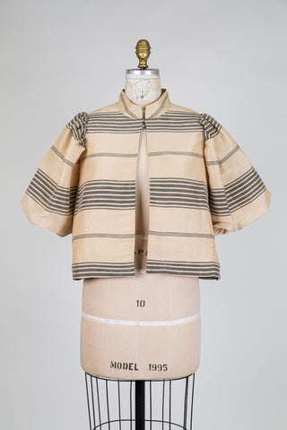 Veste à manches bouffantes beige sable (XS+S)