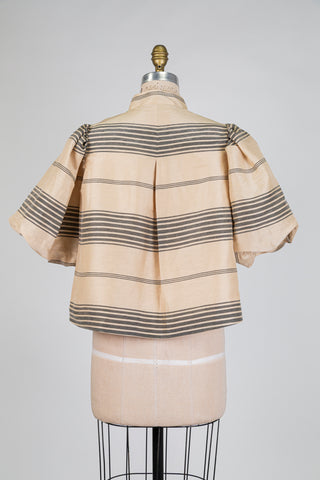 Veste à manches bouffantes beige sable (XS+S)