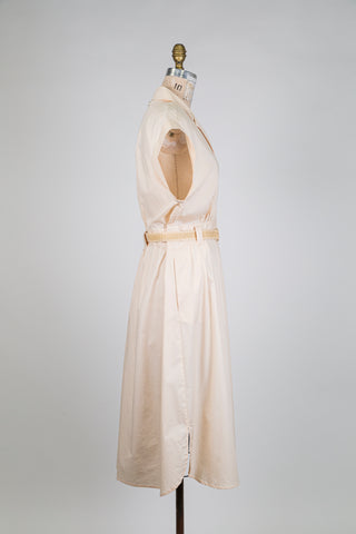 Vanilla shirtdress with a fitted waist (10 to 14)