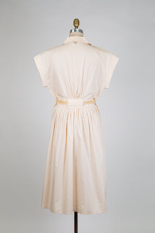 Vanilla shirtdress with a fitted waist (10 to 14)