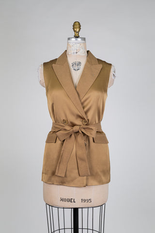 Blazer bronze sans manches  (2+6)