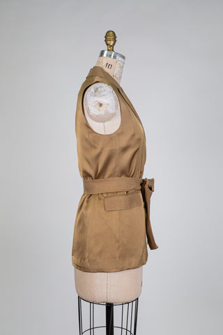 Blazer bronze sans manches  (2+6)