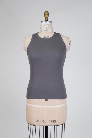 Camisole côtelée gris ardoise (4-12-14)