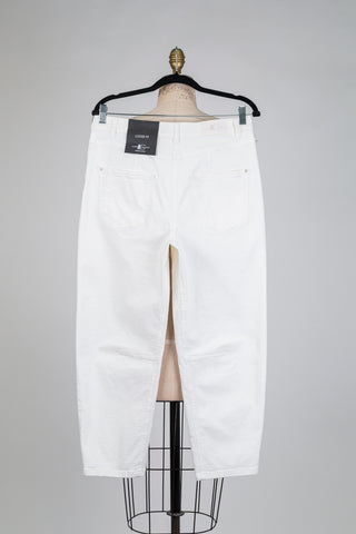 Pantalon en denim blanc coupe ballon (8 à 14)