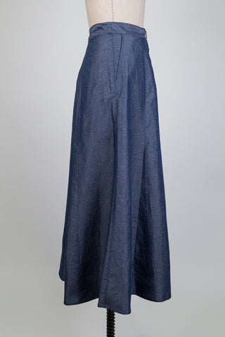 Denim-look A-line skirt (8+10)