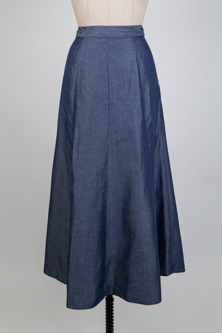 Denim-look A-line skirt (8+10)