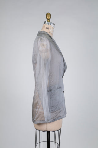 Blazer gris diaphane en pure soie (6)