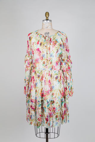 Robe imprimé floral multicolore (S+M)