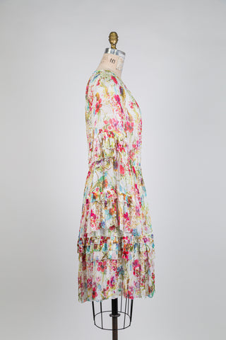 Robe imprimé floral multicolore (S+M)