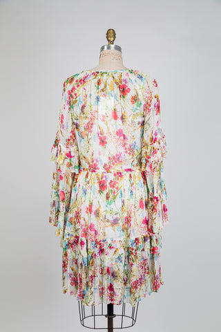 Robe imprimé floral multicolore (S+M)