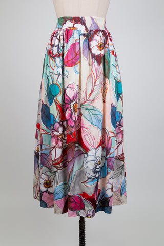 Jupe florale aquarelle (L)