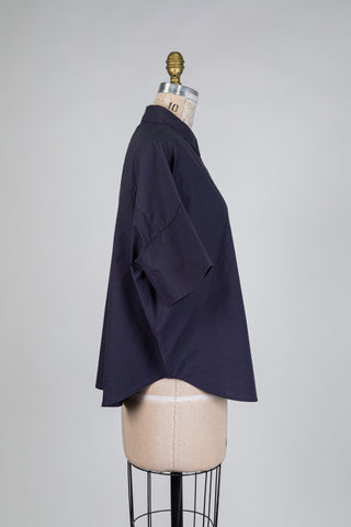 Chemisier oversized marine en coton (4 à 10)