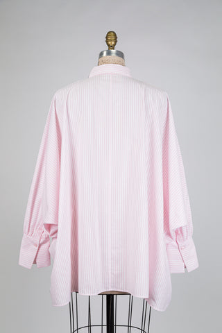 Oversized pink and white blouse (8+)
