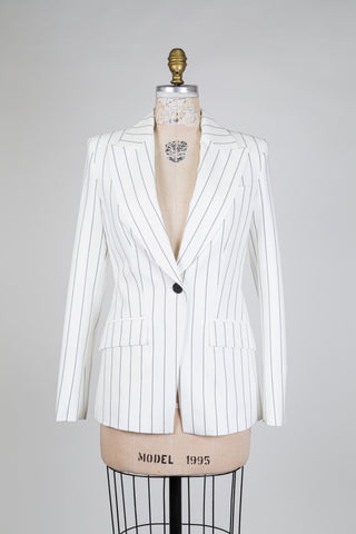 White blazer with black stripes (6+8)
