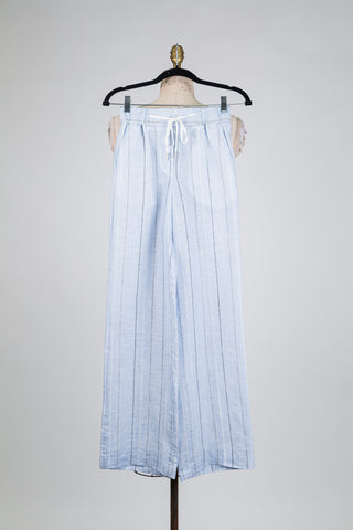 Blue linen striped comfy trousers (0+2)